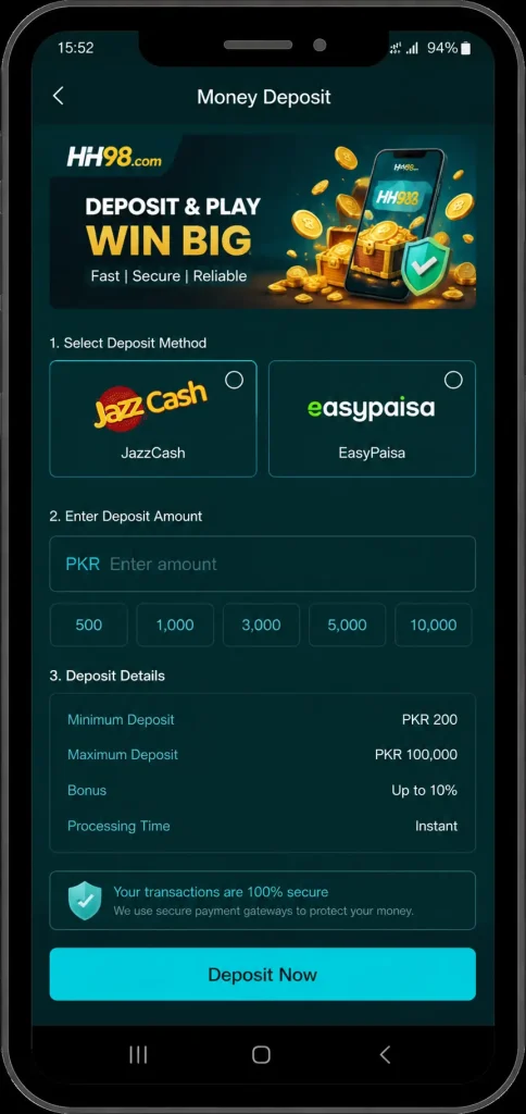 HH98 Game Deposit